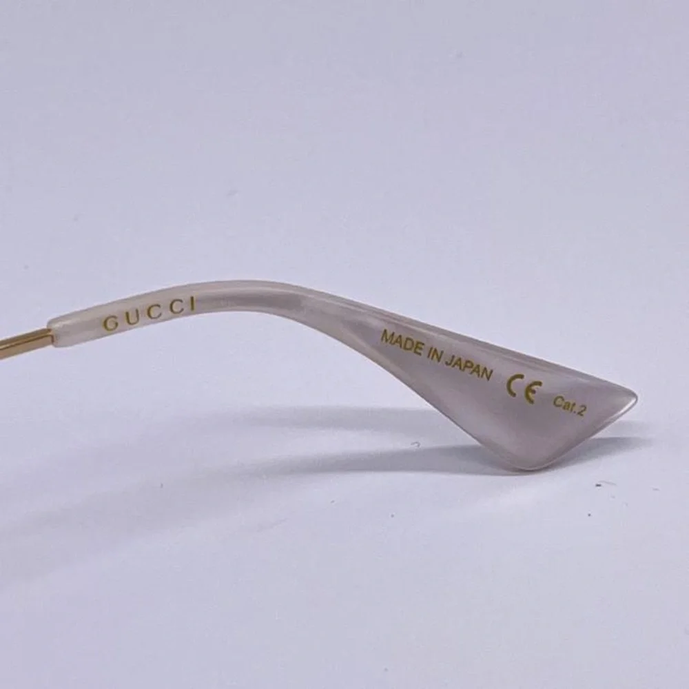 New - Gucci Brown New Gg0113s 010 Round Metal Sunglasses